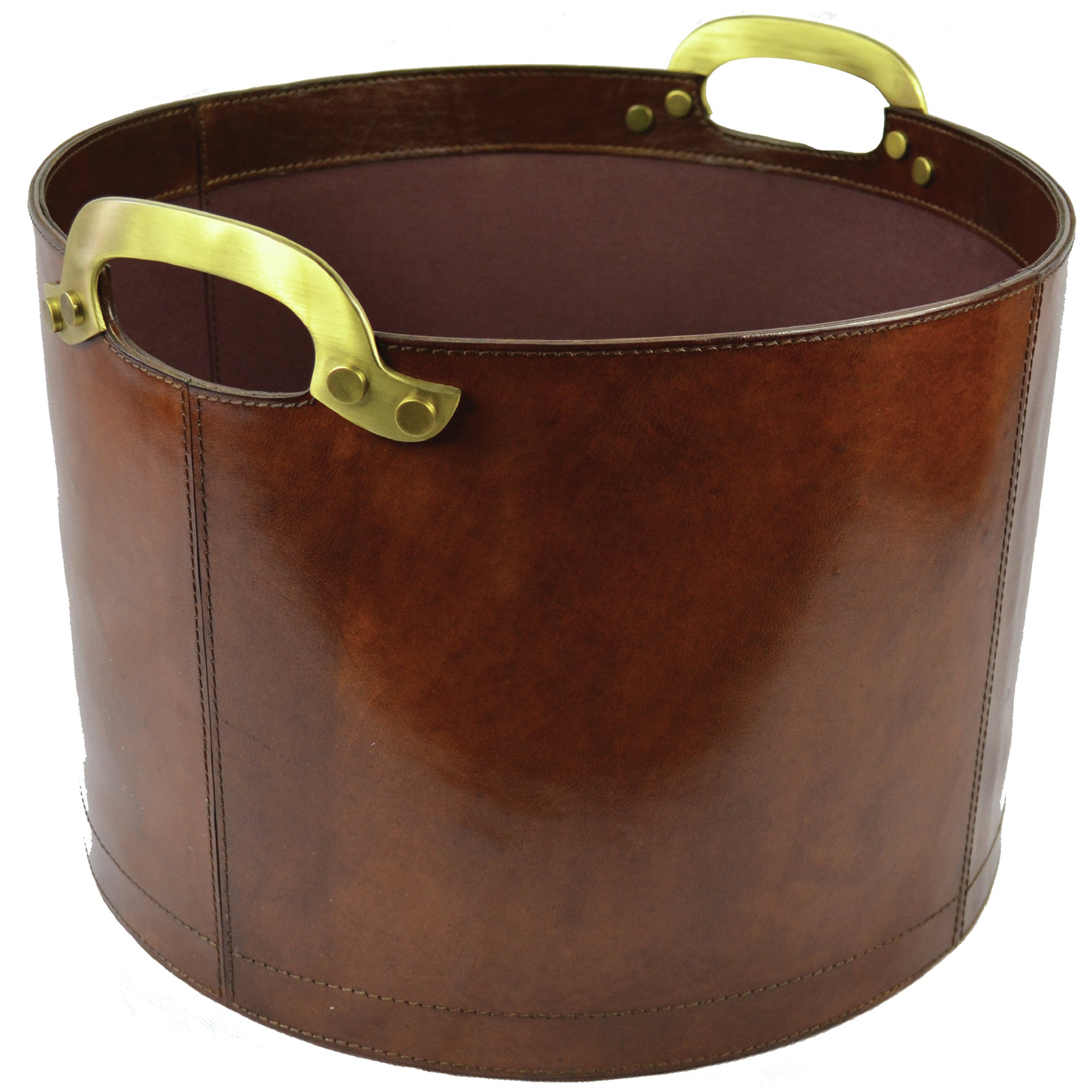 Round Leather Laundry Basket (Available in 2 Colors)