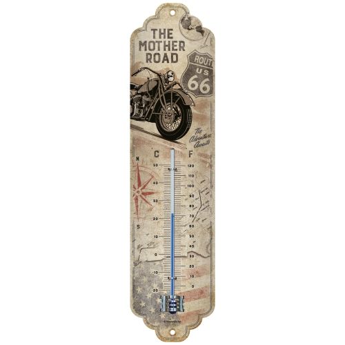 Route 66 Bike Map Wall Mounted Thermometer