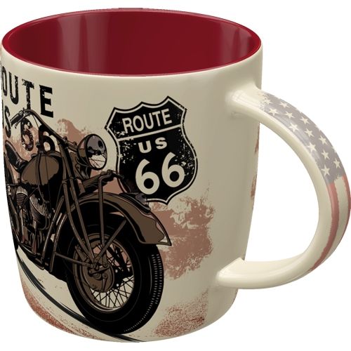 Route 66 Bike Map Ceramic Coffee Mug