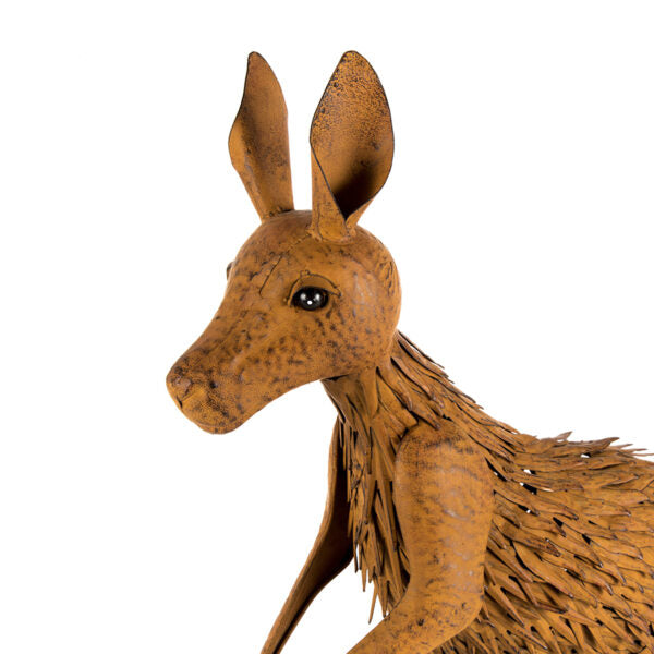 Rust Kangaroo Outdoor Statue Large 84cms