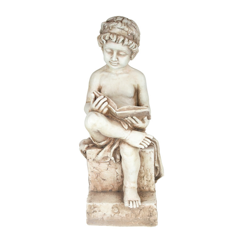 Sitting Boy Reading Statue