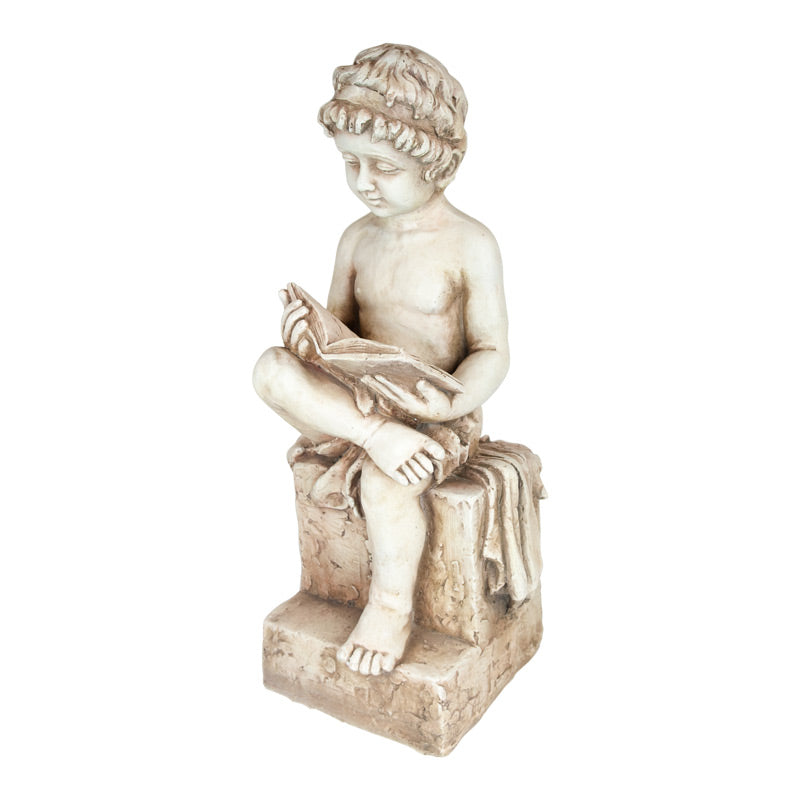 Sitting Boy Reading Statue