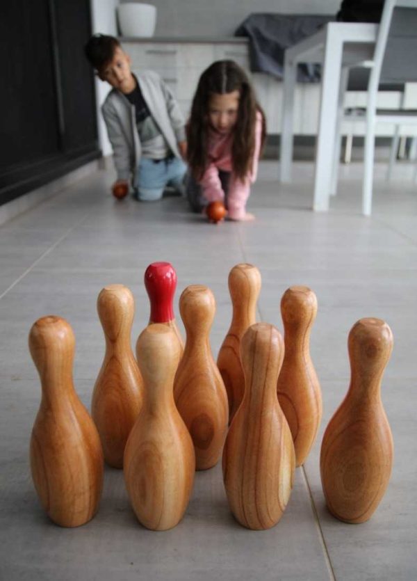 Outdoor Wooden Skittles Bowling Lawn Game