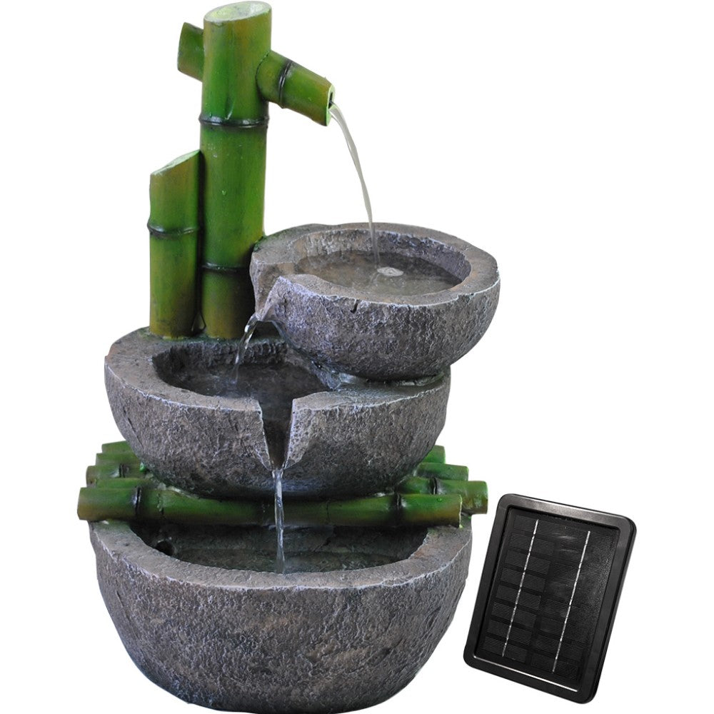 Solar Bamboo Outdoor Water Fountain