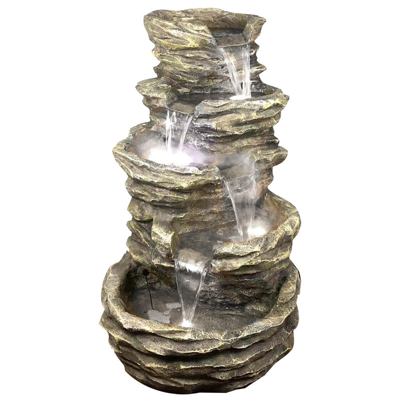 Stacked Slates Garden Water Fountain