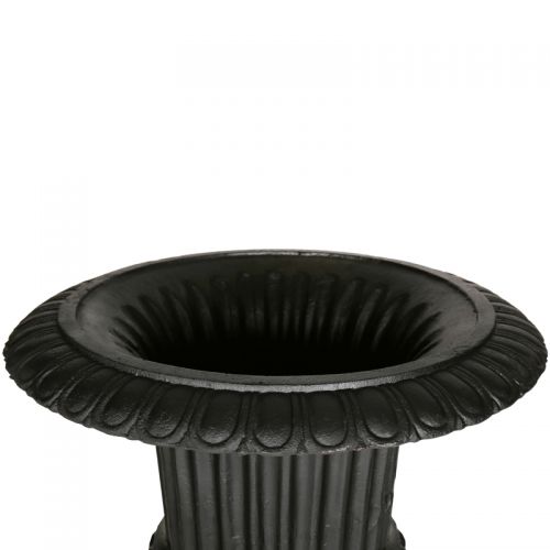 Stately Iron Cylindrical Urn on Pedestal 105cms (Available in 2 colors)