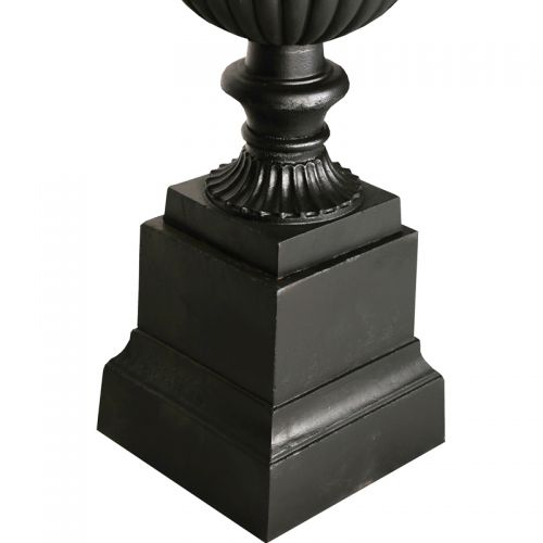 Stately Iron Cylindrical Urn on Pedestal 105cms (Available in 2 colors)