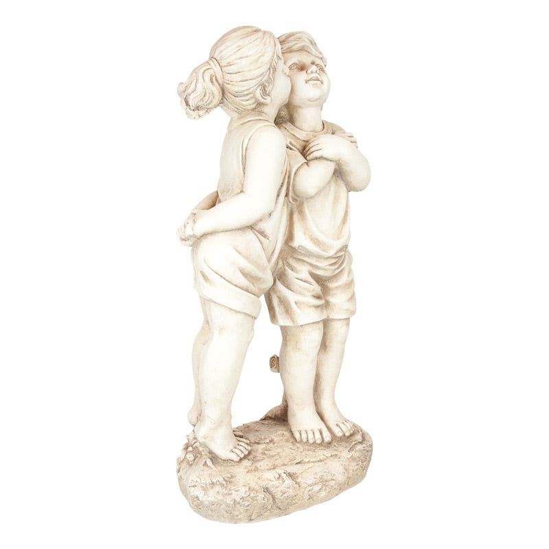 Tip Toe Kissing Kids Statue