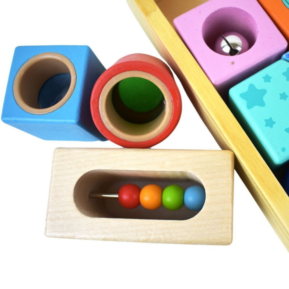 Toddlers Multi-Sensory Wooden Toy Blocks