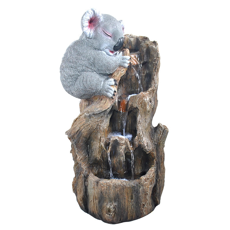 Trunk Koala Patio Water Fountain