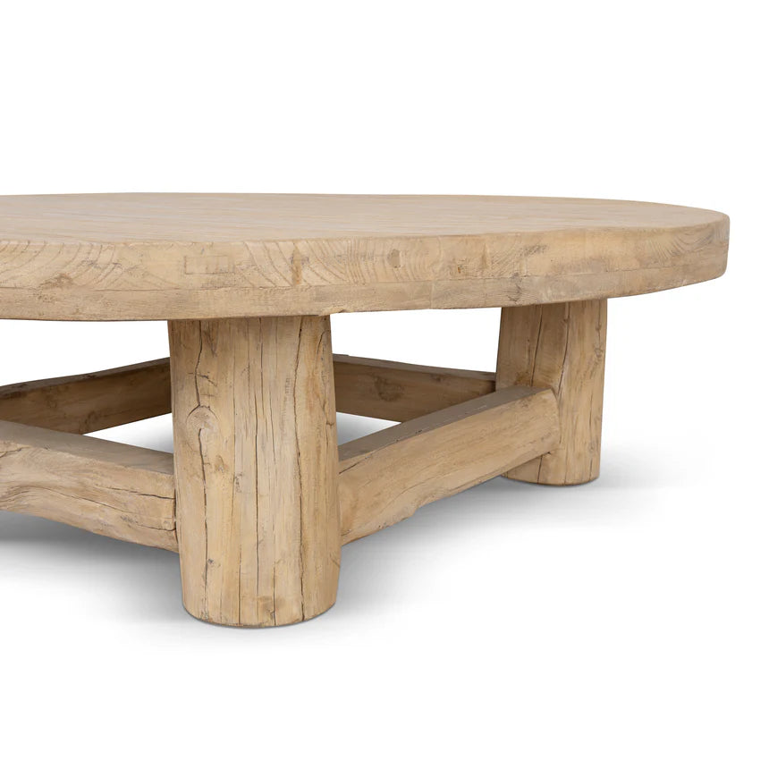 Pure Elm Round Coffee Table - Natural - 100cms