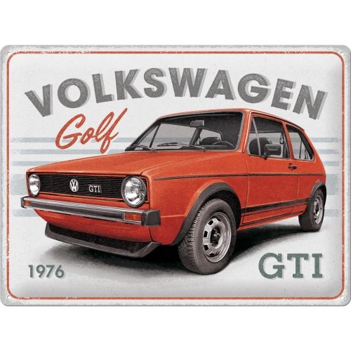 VW Golf GTI 1976 Metal Sign