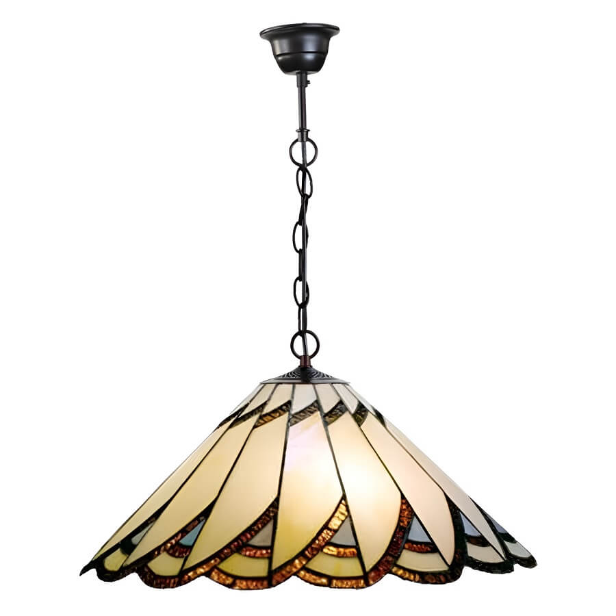 Wedges Tiffany Style Stained Glass Hanging Lamp