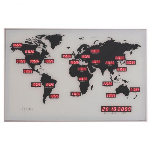 NeXtime World Time Digit Wall Clock