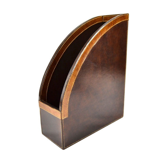 Leather Magazine File Holder (Available in 2 Colors)