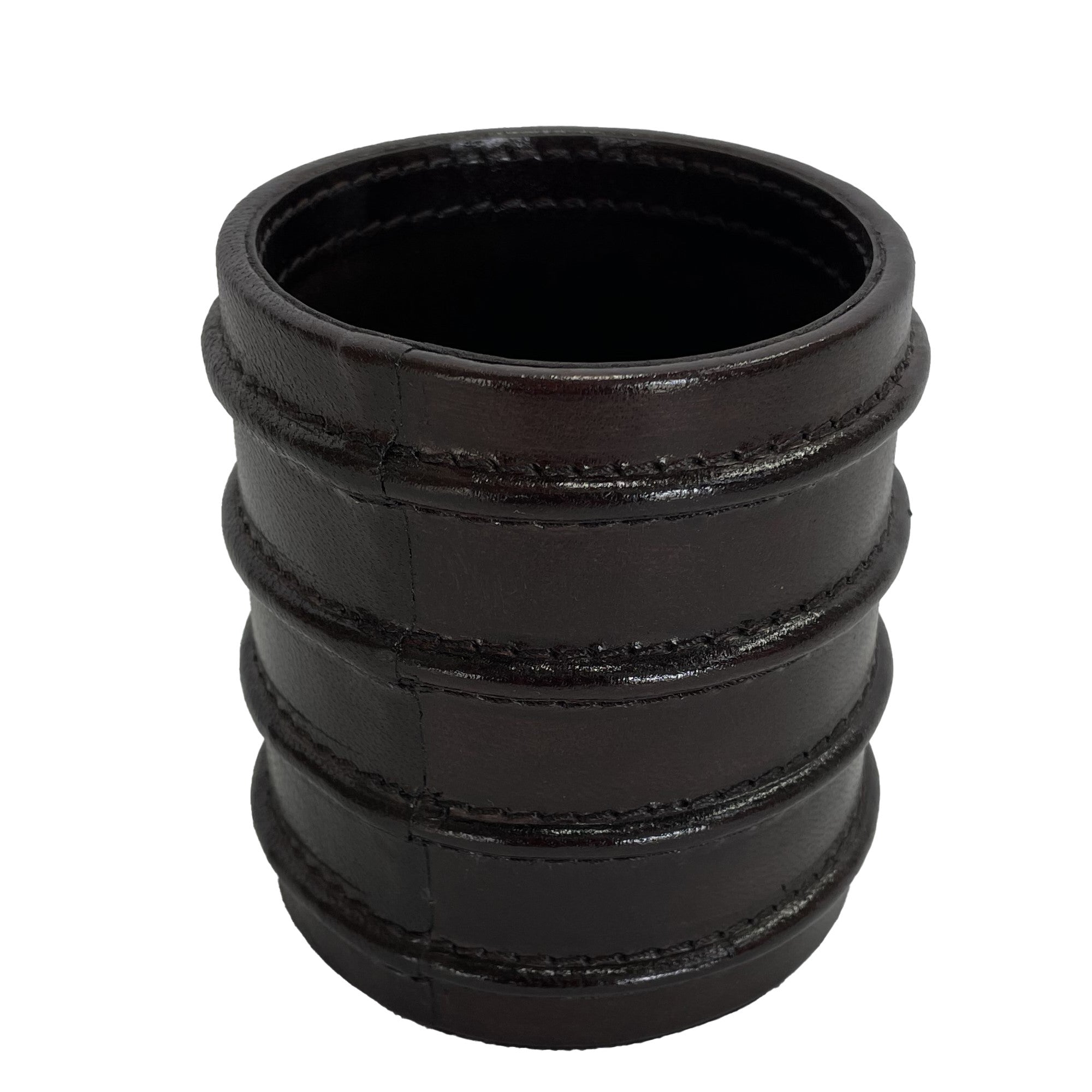 Cylindrical Leather Pen Holder