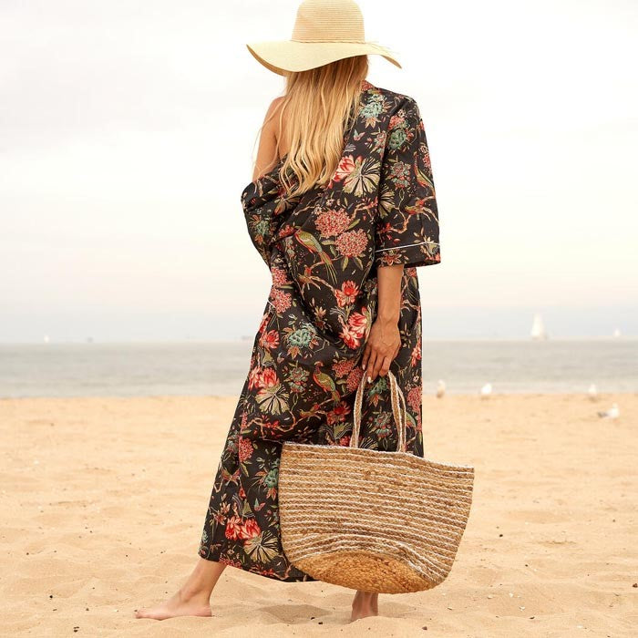 Free Spirit Rattan Jute Tote Bag