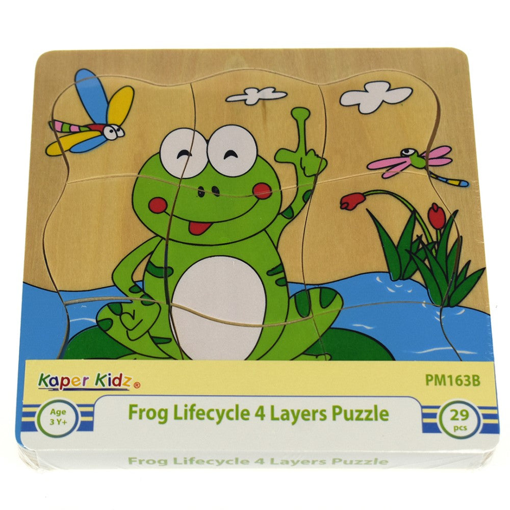 Frog Life Cycle 4-Layer Puzzle Board