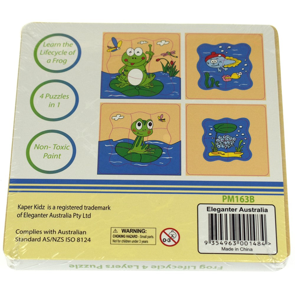 Frog Life Cycle 4-Layer Puzzle Board