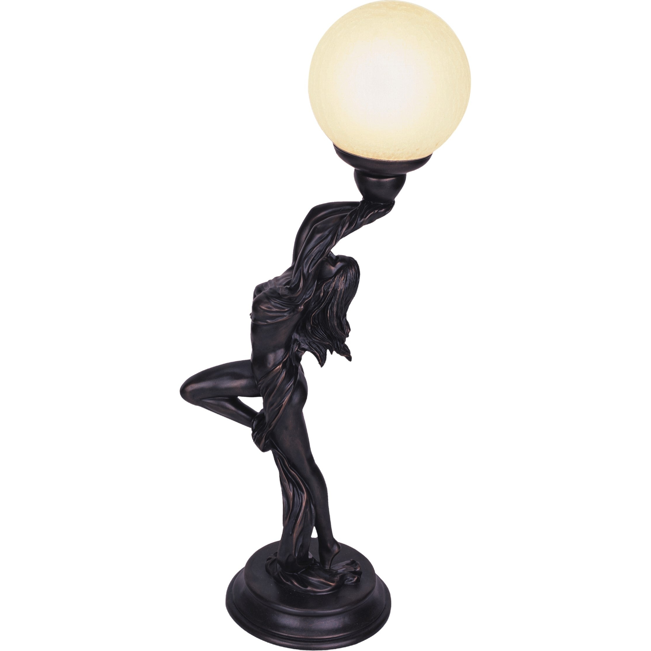 Serene Pose Lady Sculpture Table Lamp