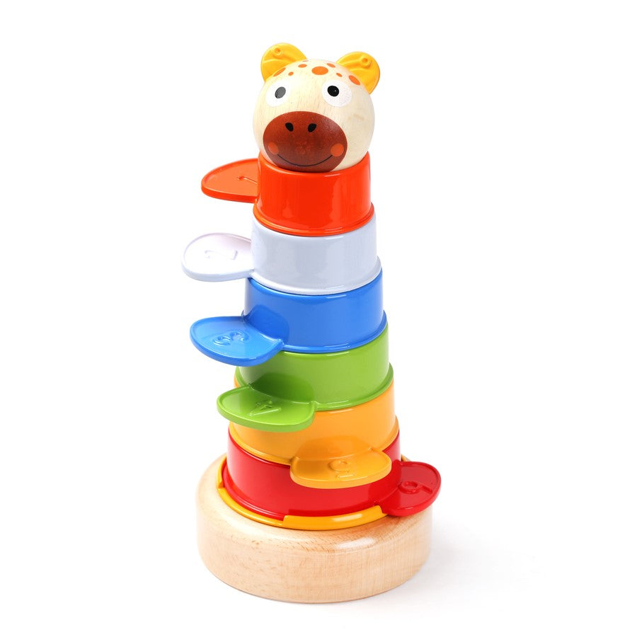 Toddlers Multicolor Stacking Tower Game - Cow