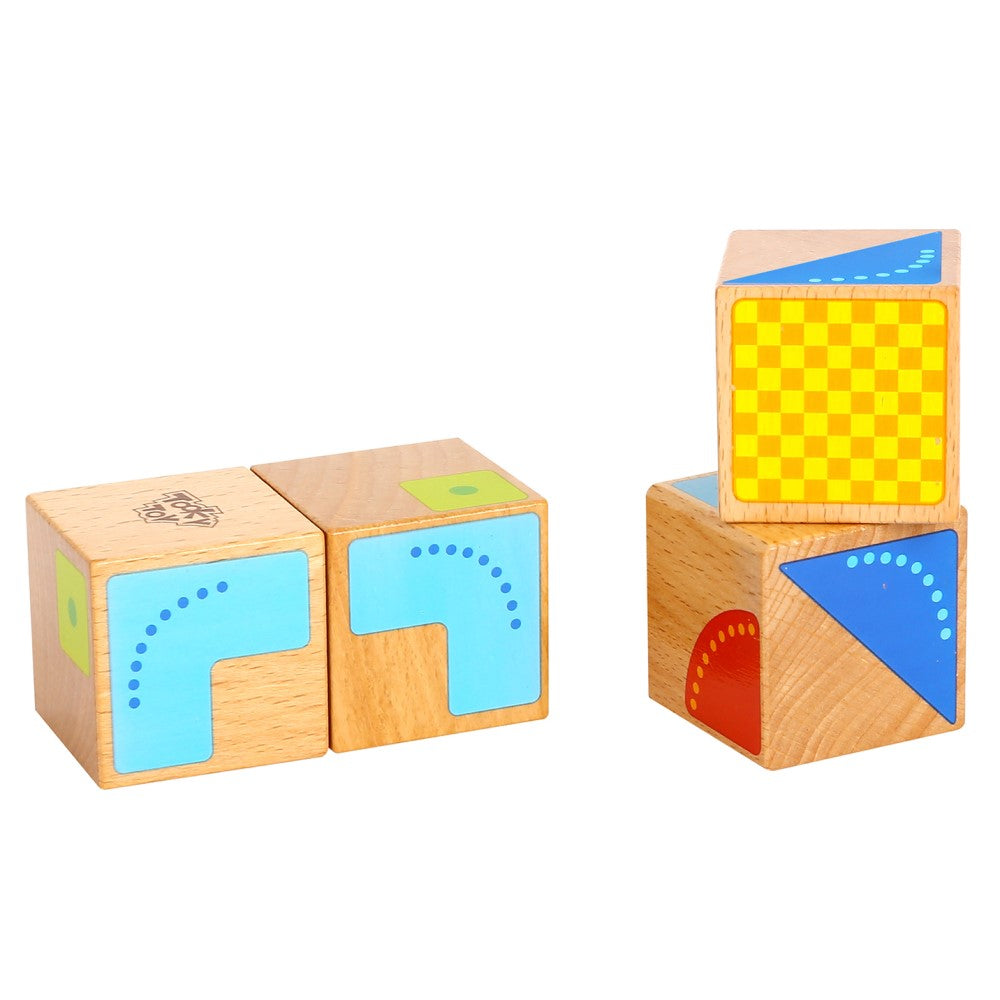 Toddlers Wooden Block Pattern Puzzle Game