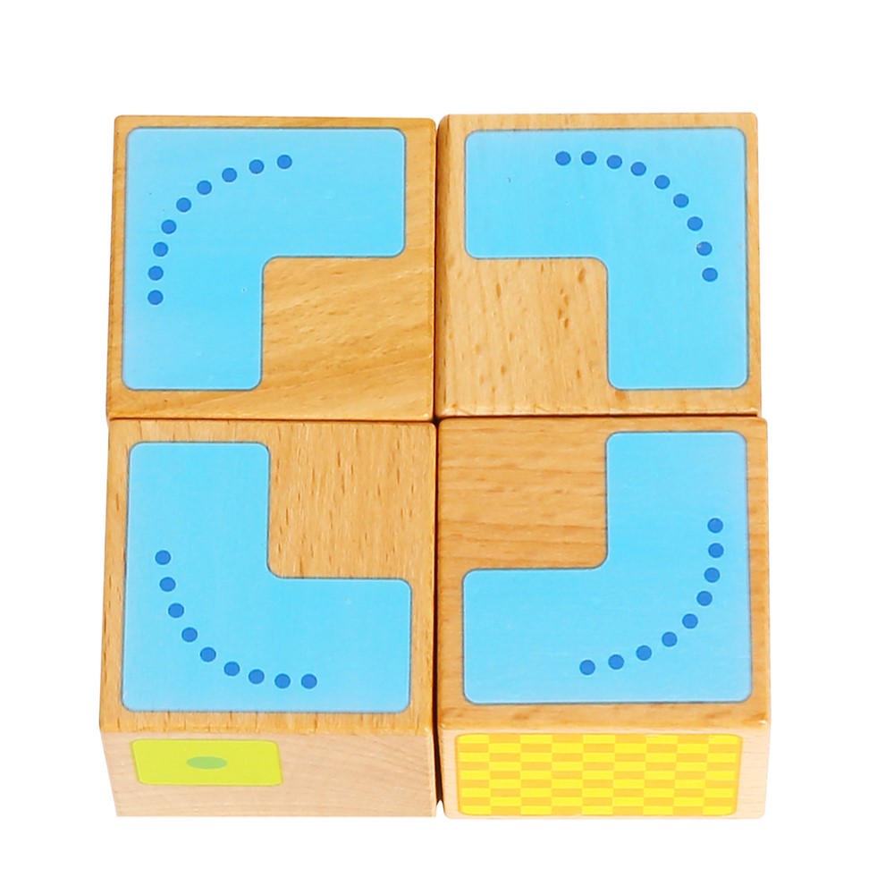 Toddlers Wooden Block Pattern Puzzle Game