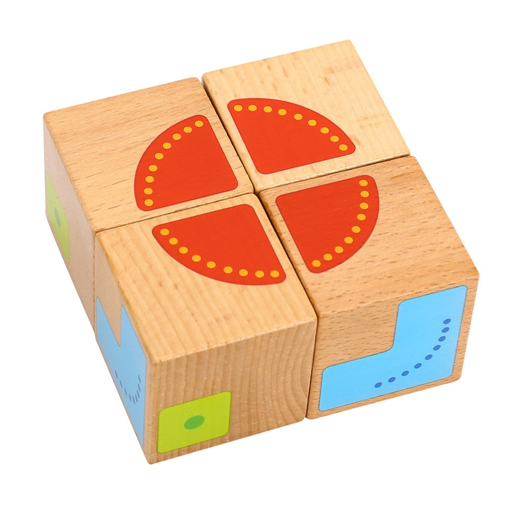 Toddlers Wooden Block Pattern Puzzle Game