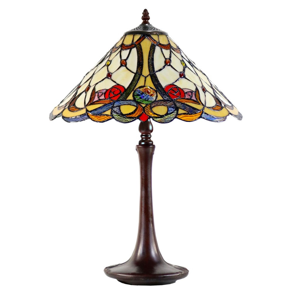 Zander Tiffany Style Table Lamp - Multi