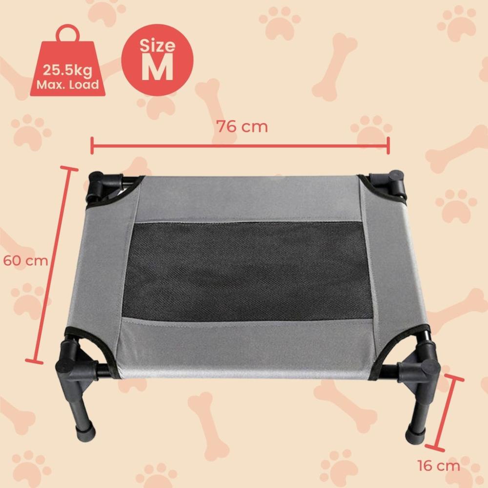 Pet Outdoor Waterproof Camping Bed (Medium - Grey)