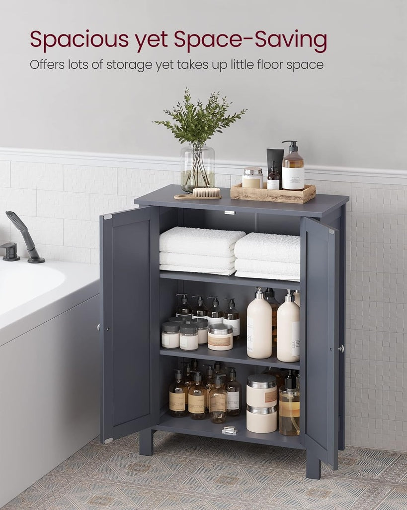 Waterproof Floor Cabinet with 2 Doors Grey