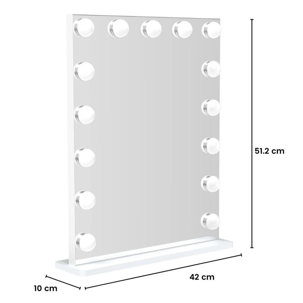 Hollywood Mirror 15 LED 51.2x42cms - Vertical