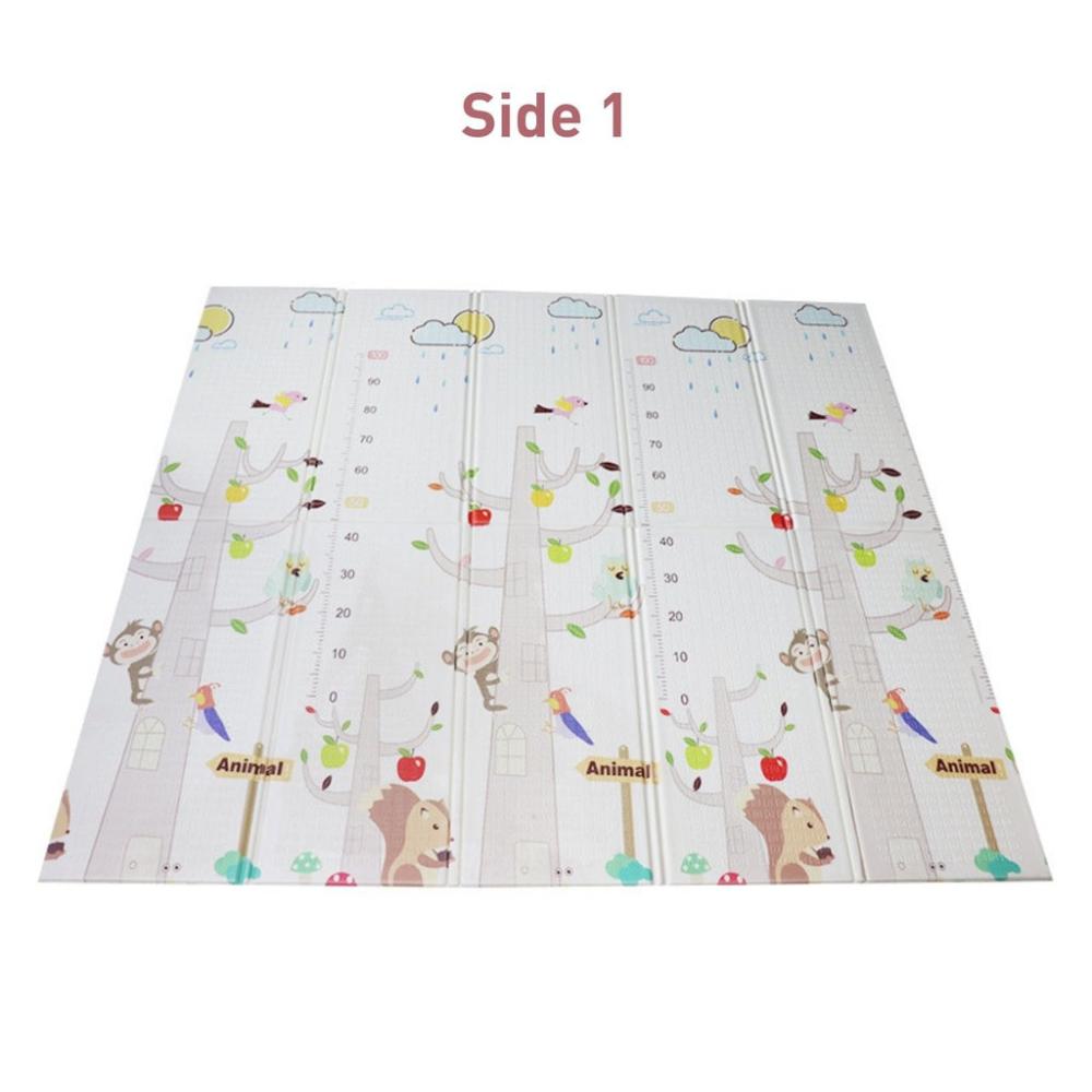 Baby Foam Reversible Playmat 200x180x1cm (Animal Tree & Train)