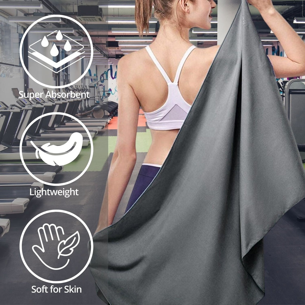 Quick Dry Gym Sport Towel 110 x 175CM (Grey)