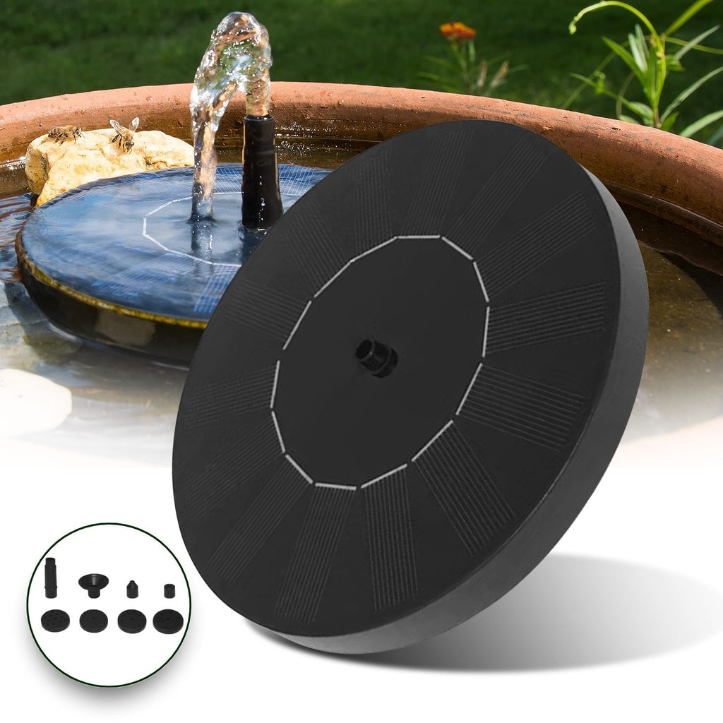 Solar Fountain Water Pump for Bird Bath - 1.5W (Black)