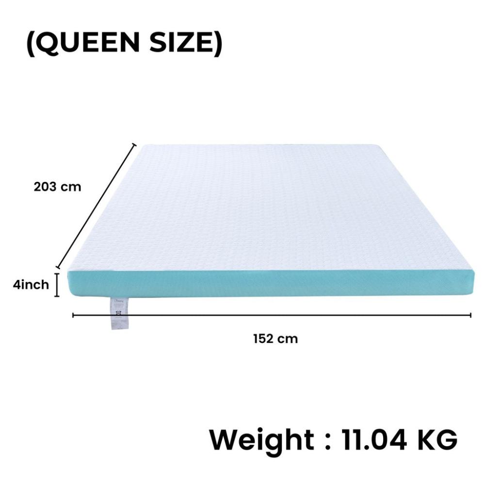 Dual Layer Mattress Topper 4 inch with Gel Infused (Queen)