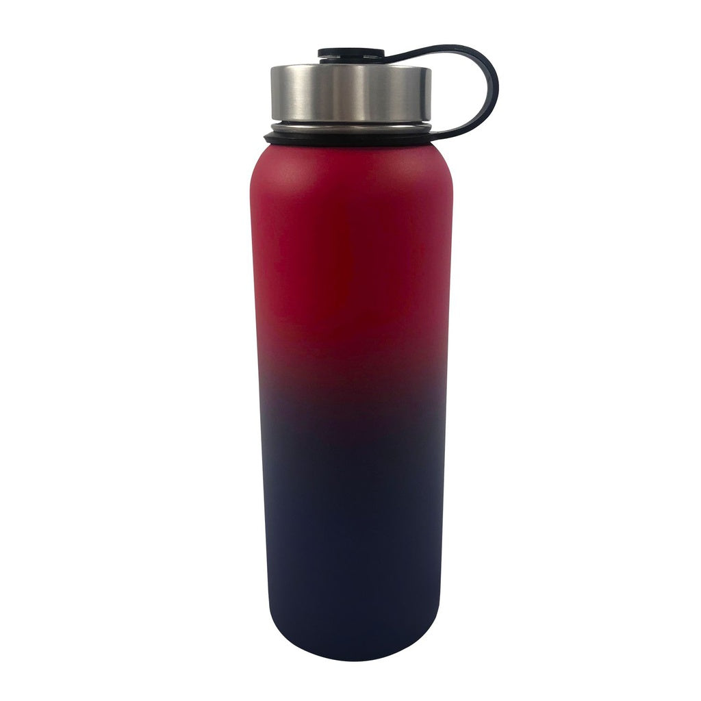 Vacuum Insulated Water Bottle 3 Lids 40OZ (Red Purple)