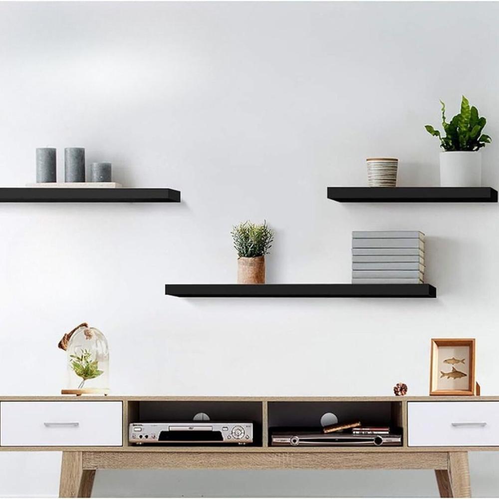 Versatile Floating Shelf Set of 3 - Black