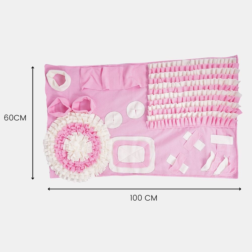 Multiple Compartments Snuffle Mat (Pink & White)