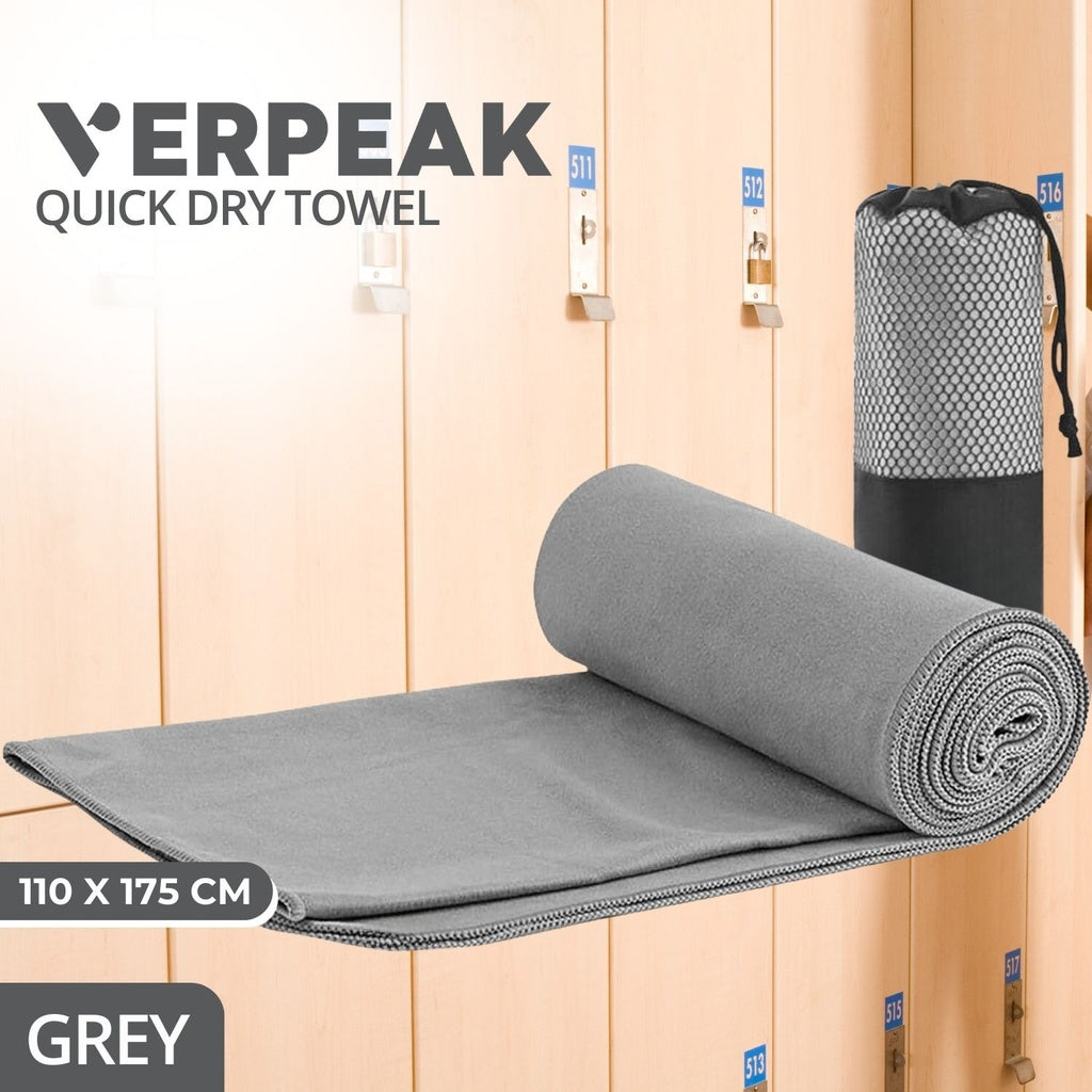 Quick Dry Gym Sport Towel 110 x 175CM (Grey)