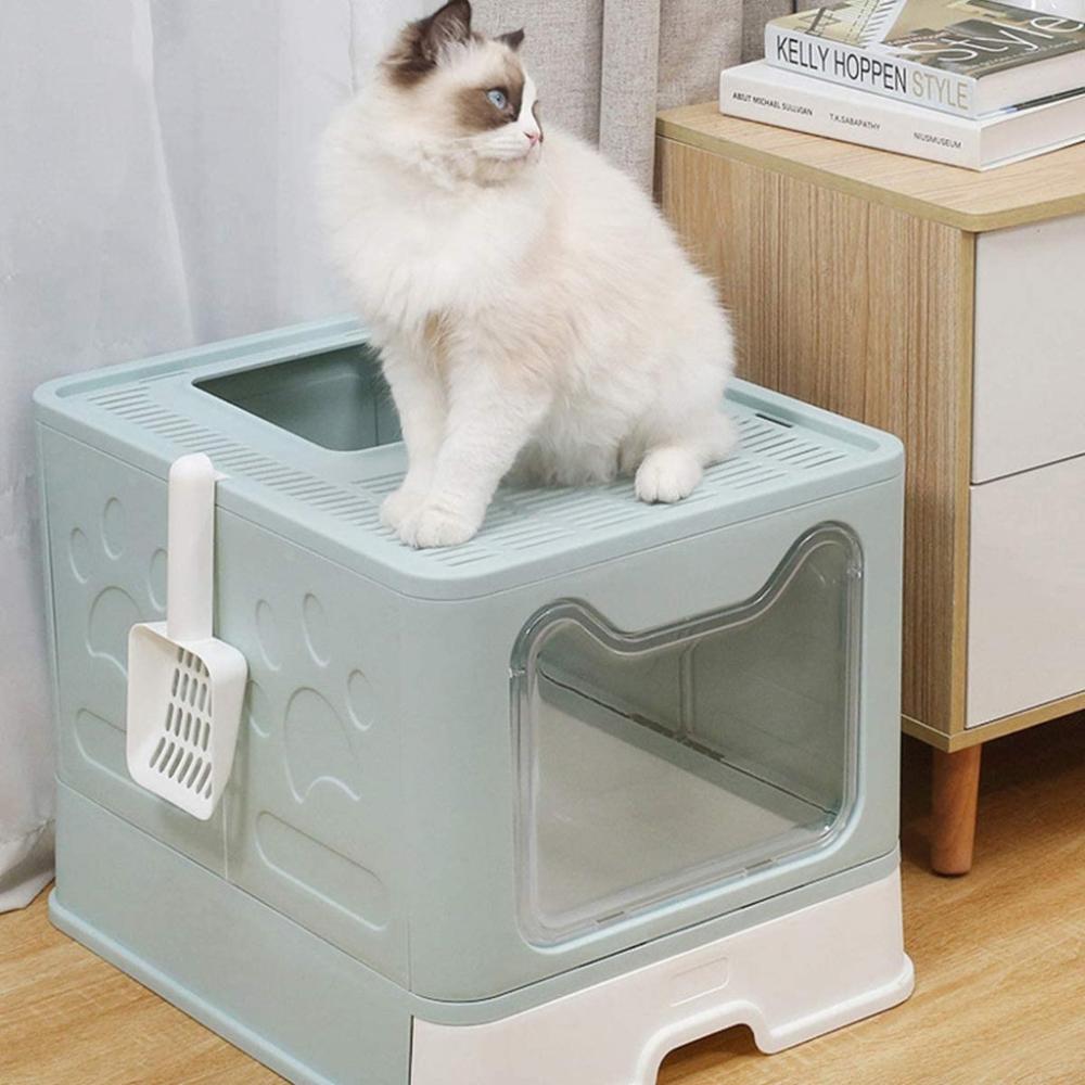 Eco-friendly Material Foldable Litter Box - Blue