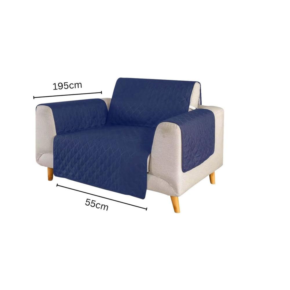 Durable Pet Sofa Cover 1 Seat (Blue)