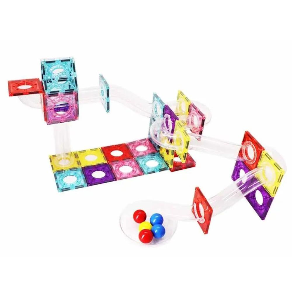 Creative Rainbow-Coloured Magnetic Tiles - 109pcs