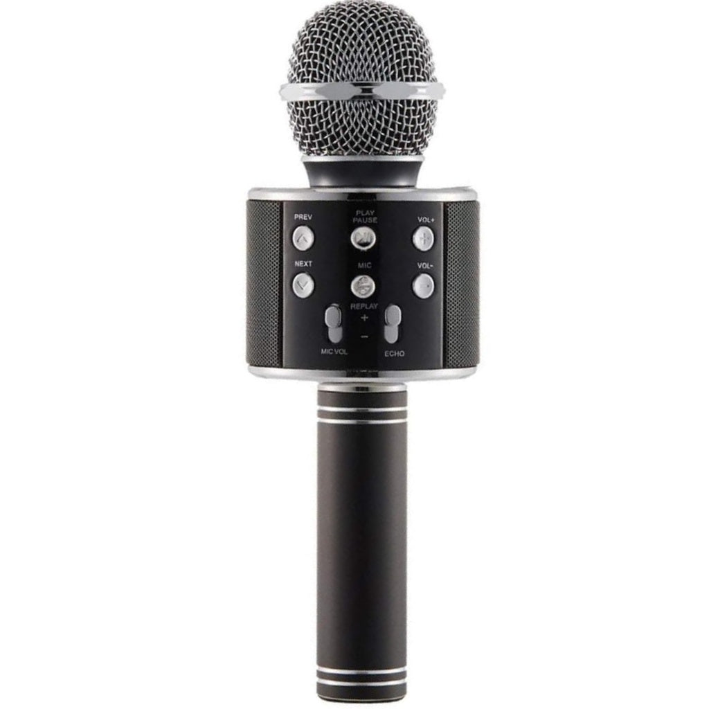 4 in 1 Wireless Bluetooth Karaoke Microphone with Record Function (Black)