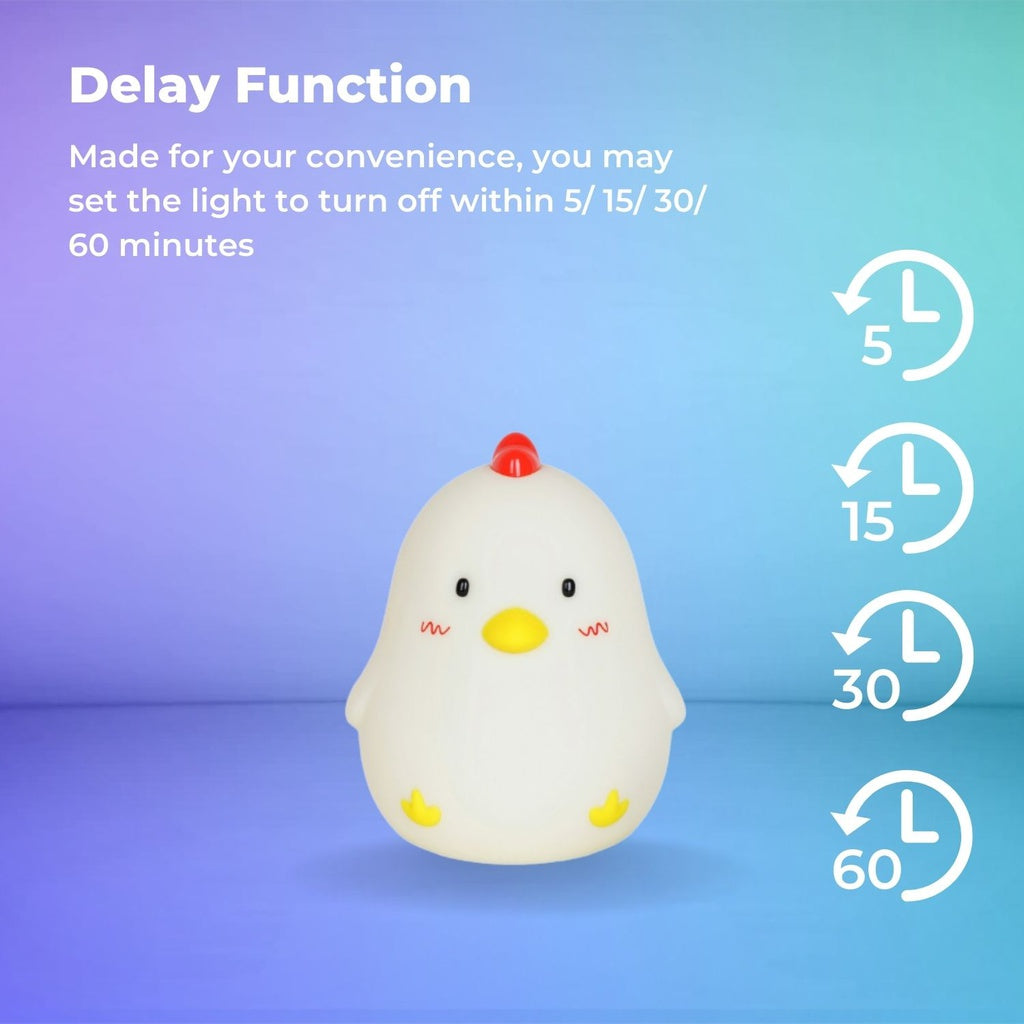 Sleepy Chicken LED Rechargeable Night Lamp