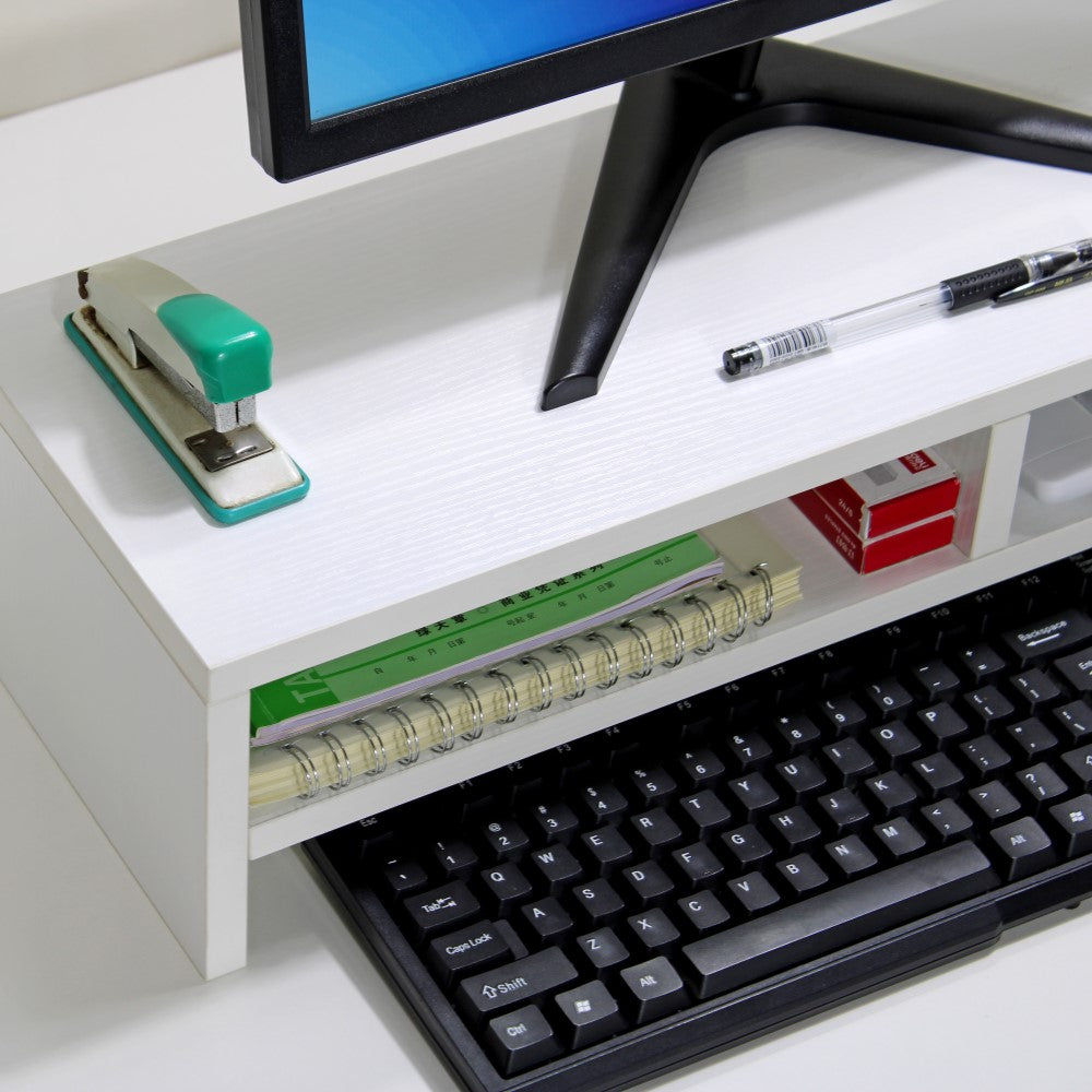 Ergonomic Monitor Stand with 2 Storage