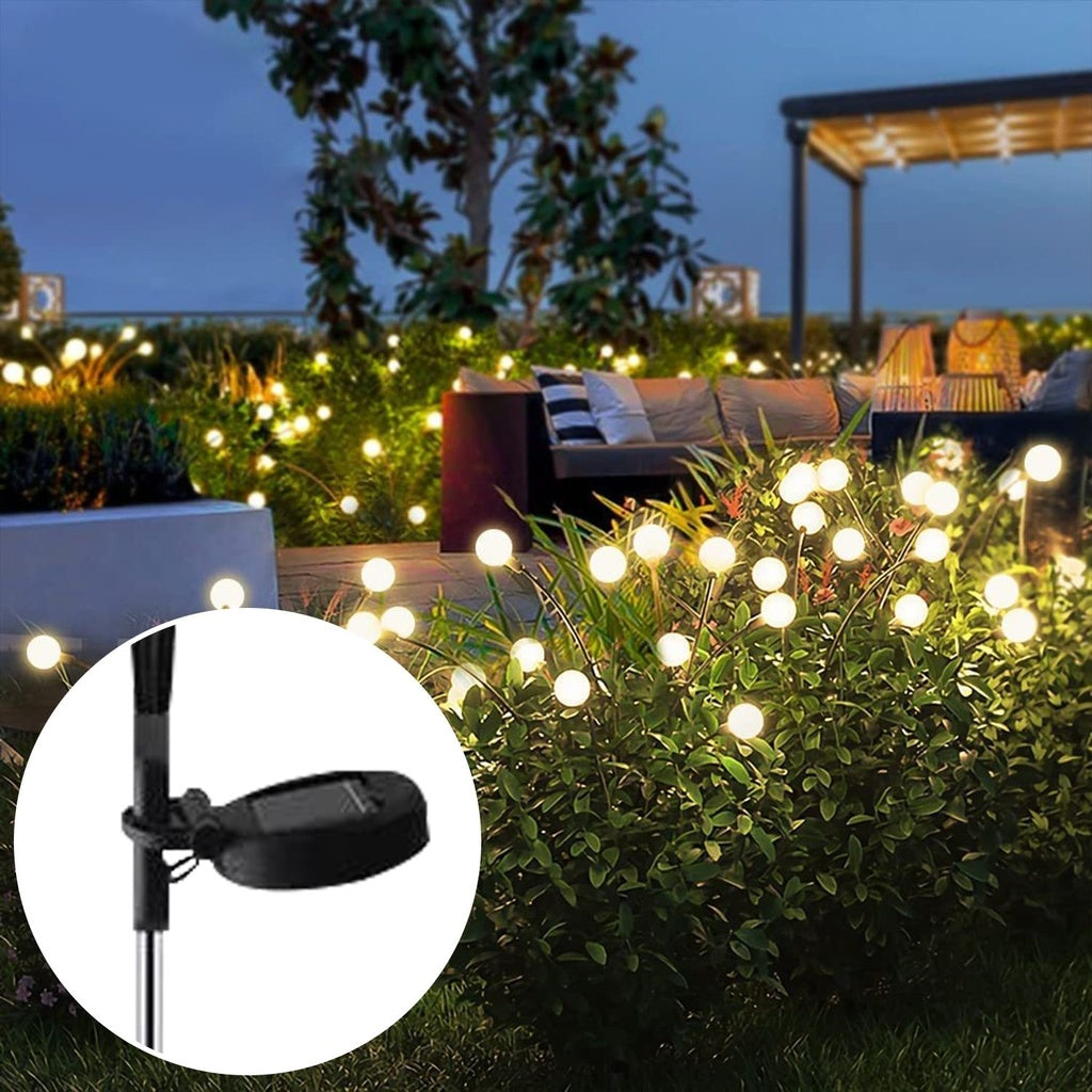 3 Pieces Solar Powered Firefly Lights (Warm)