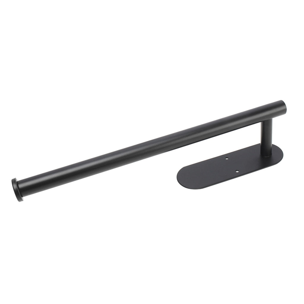 Self-Adhesive or Drilling Paper Towel Holder Wall Mount (Black)