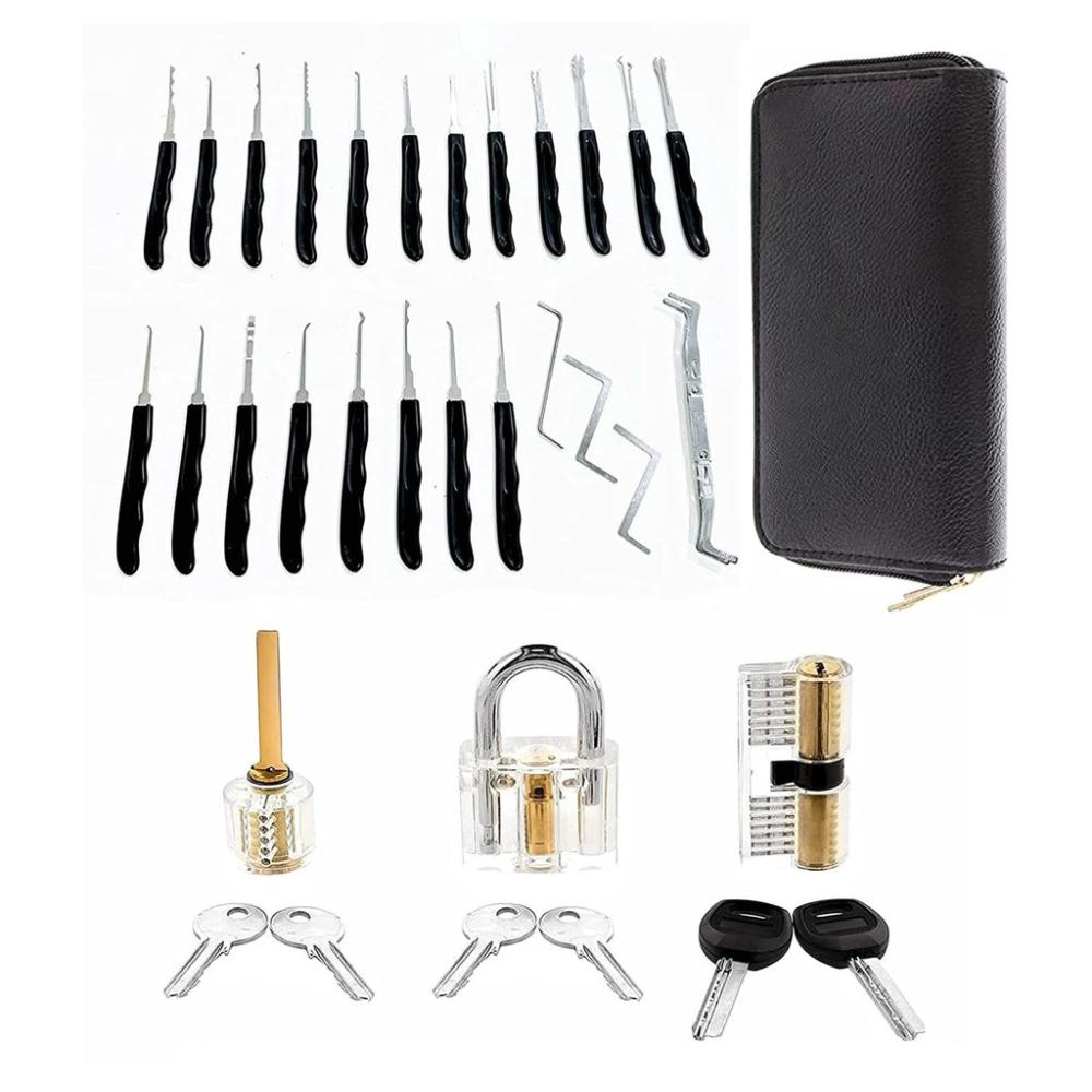 Training Padlocks 6 Keys and a Carrying Bag - 34 Pcs