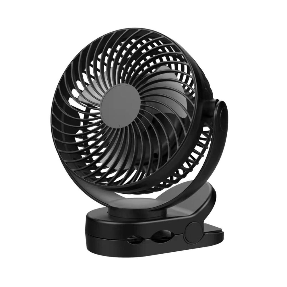 10000mAh Rechargeable Clip-on Fan with Hook and LED Light